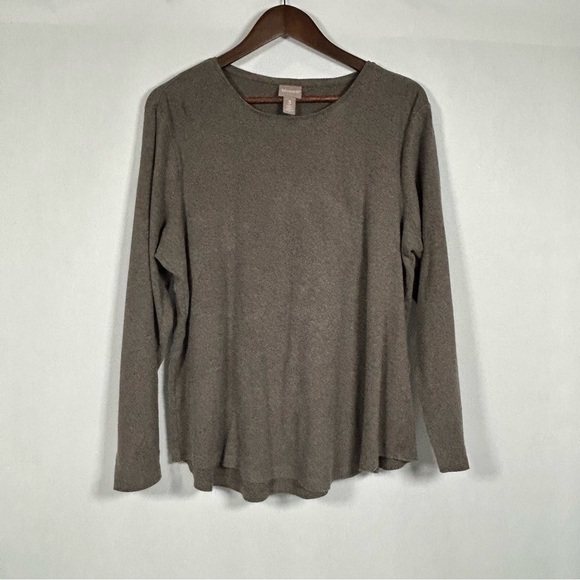 2 for$15 Chico's Taupe Long Sleeve Top Chicos size 3 (XL) - Picture 1 of 11